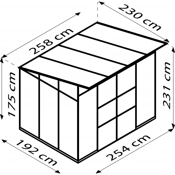 Skleník VITAVIA PLAYA 5900 sklo 3 mm + PC 6 mm černý LG4130