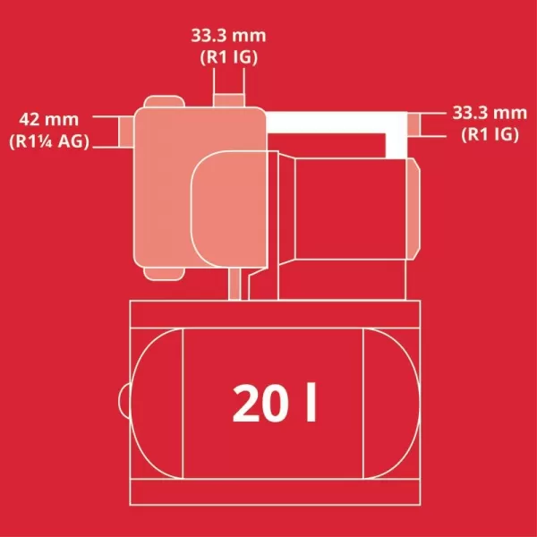Domácí vodárna GE-WW 1246 N FS Einhell 4173530