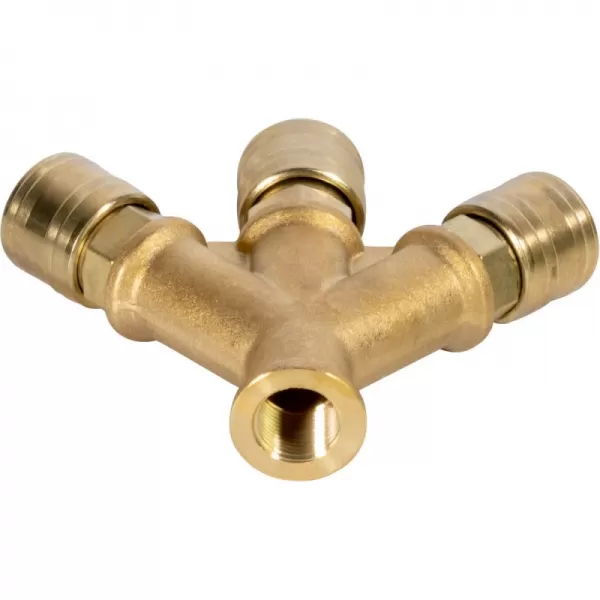 3-cestný rozdělovač vzduchu s rychlospojkami (3/8“ vnitřní závit) Güde 41138