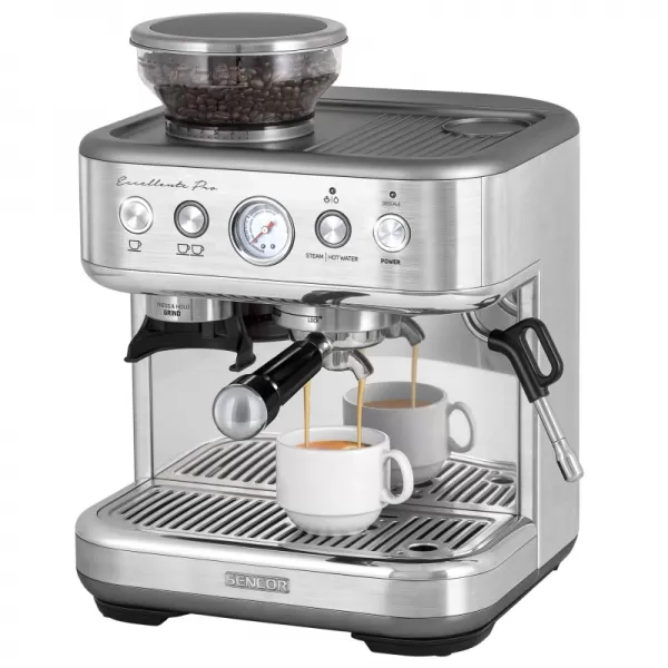 Pákový espresso kávovar s mlýnkem na kávu SENCOR SES 6010SS