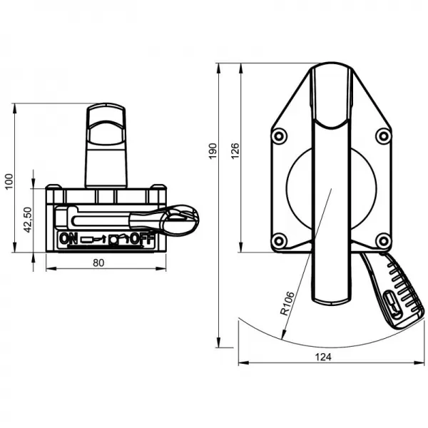 Ruční břemenový magnet ALFRA THM 50