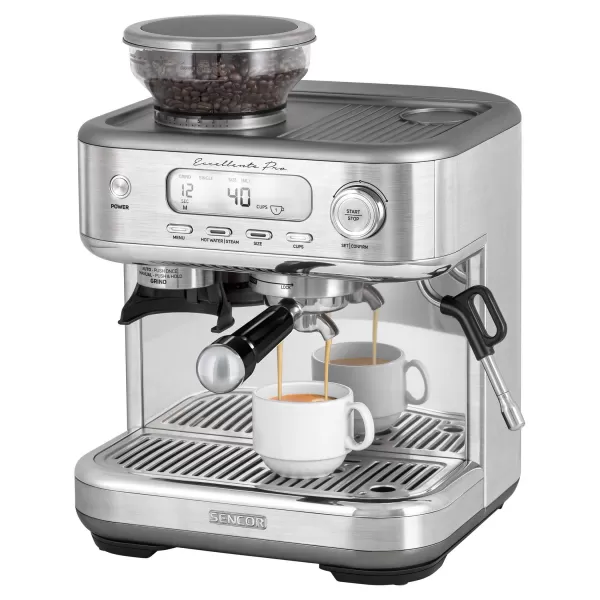 Pákový espresso kávovar s mlýnkem na kávu SENCOR SES 6050SS