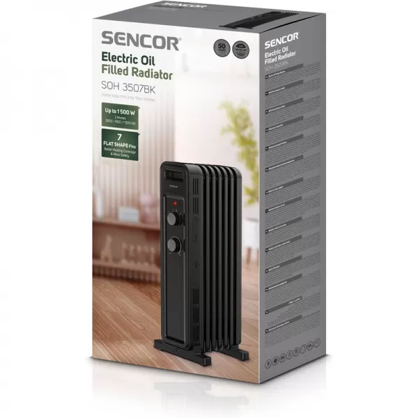 Olejový radiátor SENCOR SOH 3507BK