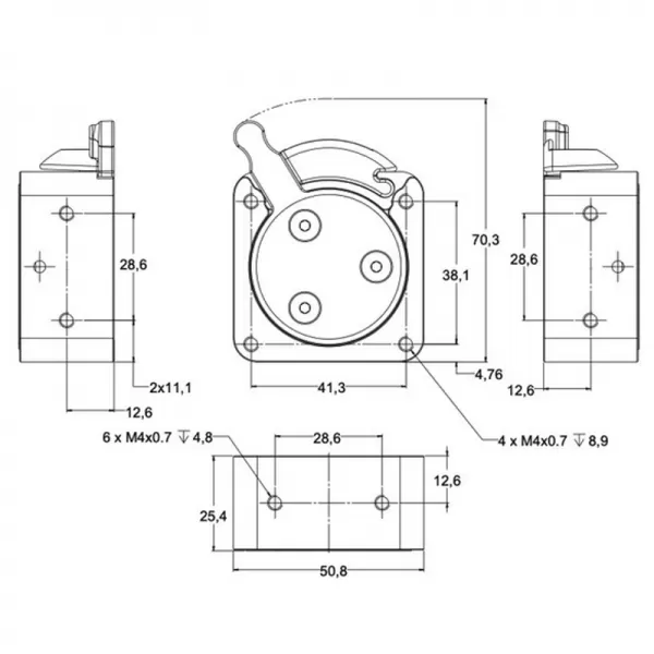 Magnetická kostka TMC70 ALFRA 41070