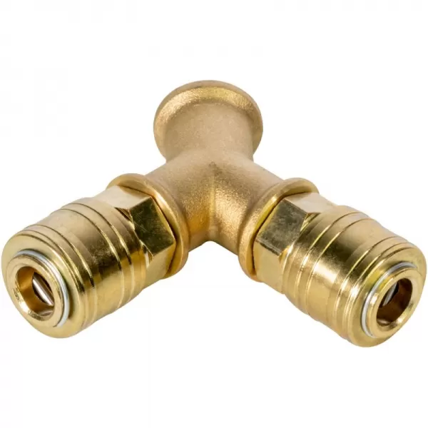 2-cestný rozdělovač vzduchu s rychlospojkami (3/8“ vnitřní závit) Güde 41136