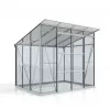 Skleník VITAVIA PLAYA 5900 sklo 3 mm + PC 6 mm stříbrný LG4129