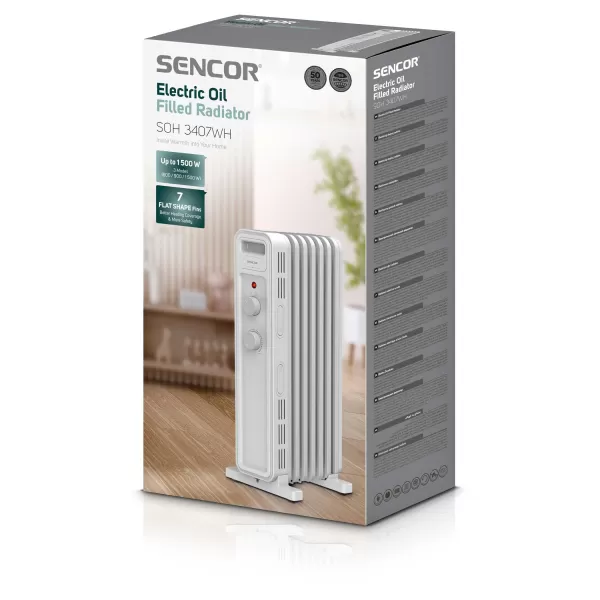 Olejový radiátor SENCOR SOH 3407WH