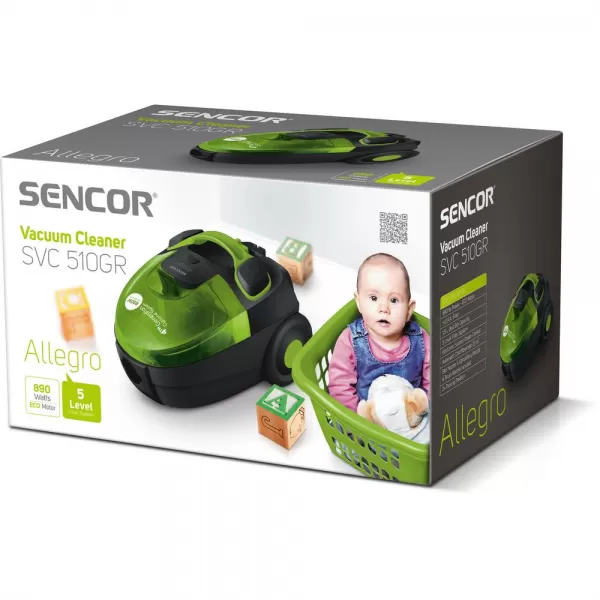 Bezsáčkový vysavač SENCOR SVC 510GR-EUE2