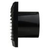 Ventilátor do koupelny axiální v černé barvě Ø 125 mm se zpětnou klapkou DALAP 41096
