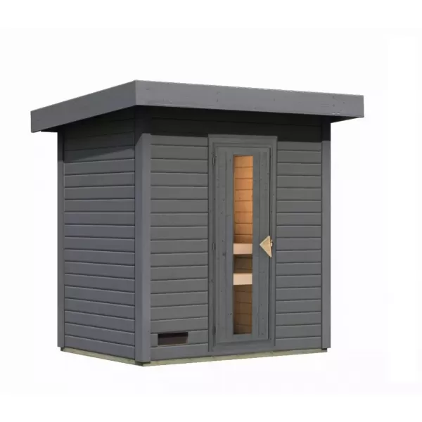 Finská sauna KARIBU HYTTI 1 (97703) terragrau LG4123