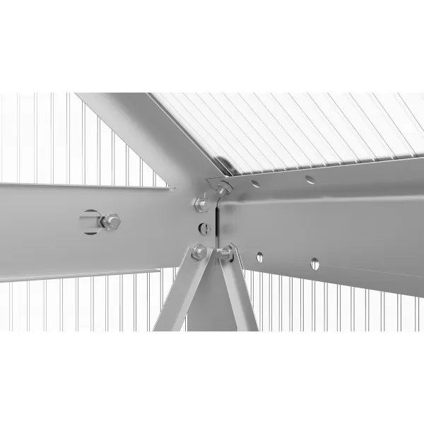 Skleník LANITPLAST SARANA 6x8 PC 4 mm stříbrný LG4275