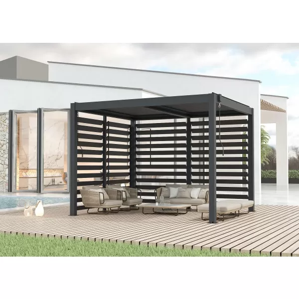 Boční lamelová zástěna 3,0 m k pergole LANITPLAST BIOCLIMATIC BASIC LG4294