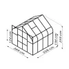 Skleník VITAVIA DIANA 6700 čiré sklo 3 mm stříbrný LG4218