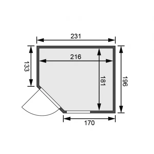 Finská sauna KARIBU FIONA 3 (49442) LG4208