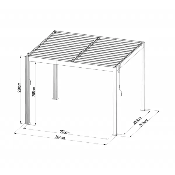 Hliníková pergola LANITPLAST BIOCLIMATIC 32 BASIC LG4288