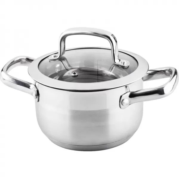 Hrnec s poklicí 16cm stříbrná Prestige LAMART LTSS1695