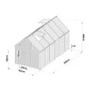 Skleník LANITPLAST SARANA 6x12 PC 4 mm stříbrný LG4276