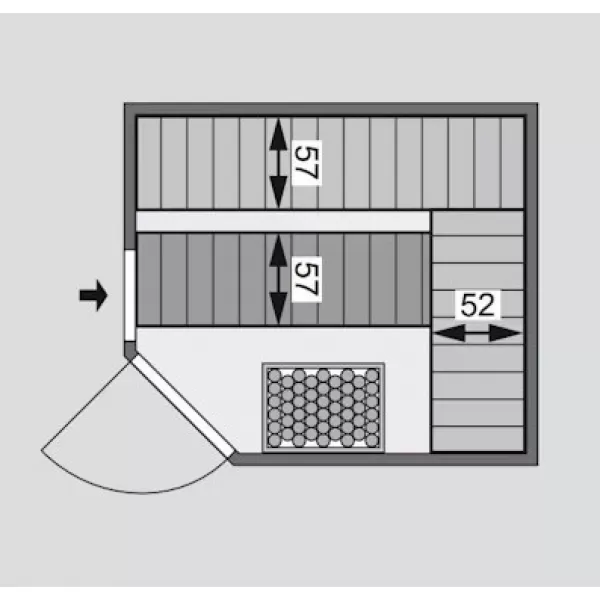 Finská sauna KARIBU HORNA (6196) LG4260