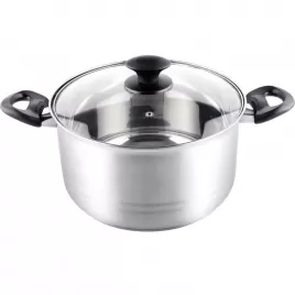 Kastrol s poklicí 24cm stříbrná LAMART LTB2413