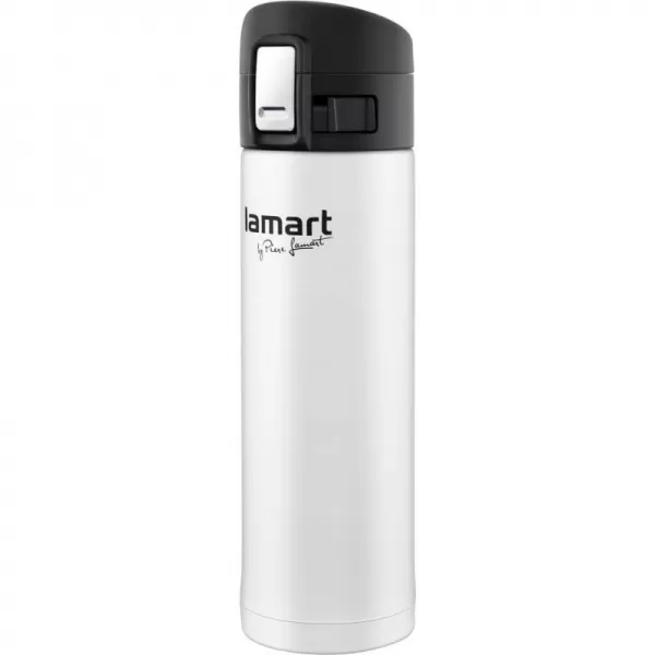 Termoska s pojistkou bílá Branche 0,42L LAMART LT4043