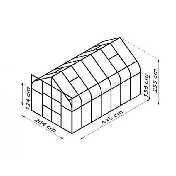 Skleník VITAVIA DIANA 11500 PC 4 mm stříbrný LG4237