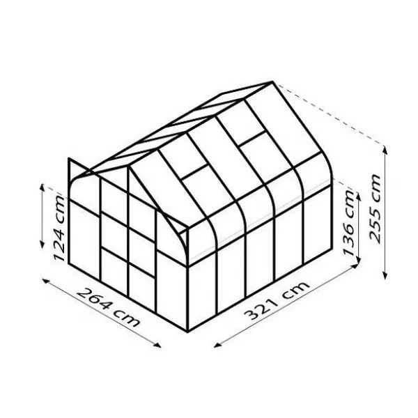 Skleník VITAVIA DIANA 8300 PC 4 mm zelený LG4226