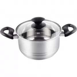 Kastrol s poklicí 18cm stříbrná LAMART LTB1810