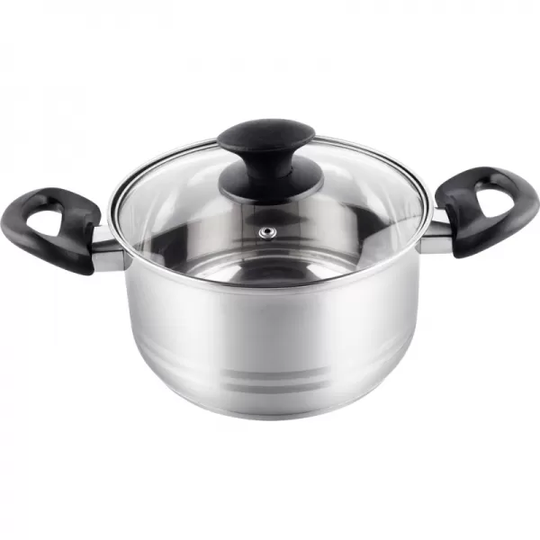 Kastrol s poklicí 18cm stříbrná LAMART LTB1810