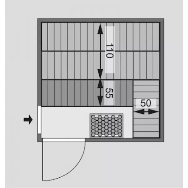 Finská sauna KARIBU ARVIKA (6197) LG4261