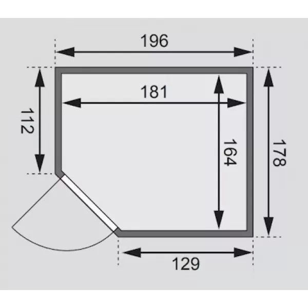 Finská sauna KARIBU BODO (6192) LG4264