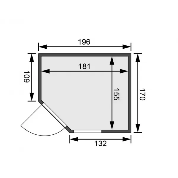 Finská sauna KARIBU FIONA 2 (52595) LG4206
