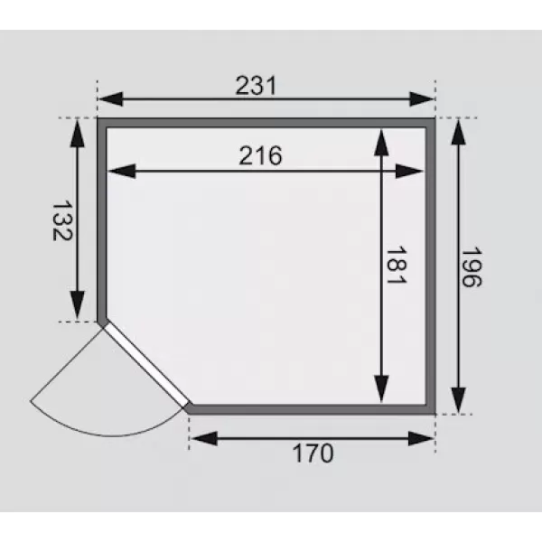 Finská sauna KARIBU HORNA (6196) LG4260
