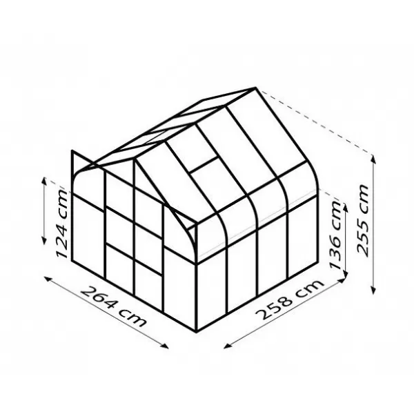 Skleník VITAVIA DIANA 6700 PC 4 mm stříbrný LG4215