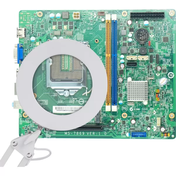 Lampa stolní s lupou, USB napájení, bílá, 2400lm, 3 barvy světla, 5x zvětšení EXTOL LIGHT 43161