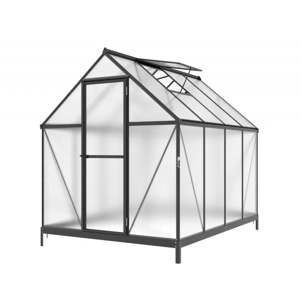 Skleník LANITPLAST SARANA 6x8 PC 4 mm černý LG4334