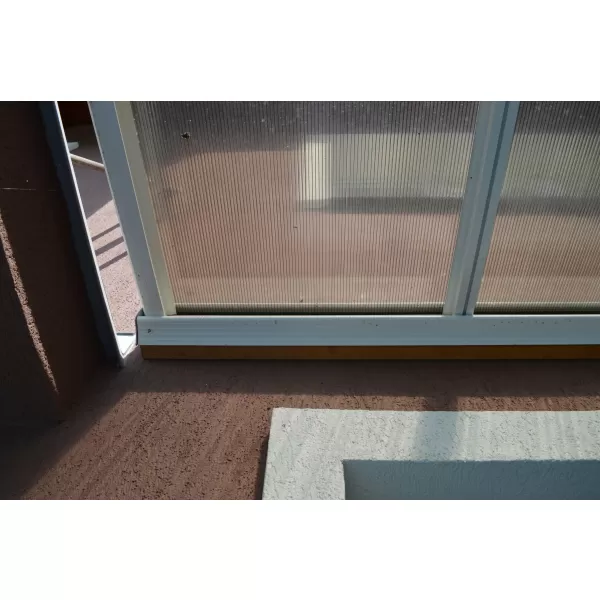 Hliníková pergola LANITPLAST WALL 43 FSX bílá + čirý PC LG4315