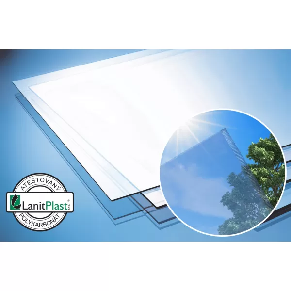 Hliníková pergola LANITPLAST WALL 43 FSX antracit + čirý PC LG4313