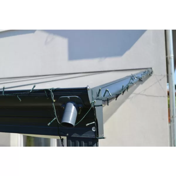 Hliníková pergola LANITPLAST WALL 53 FSX antracit + čirý PC LG4317