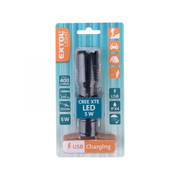Svítilna 400lm Cree STE 5W EXTOL LIGHT 43143