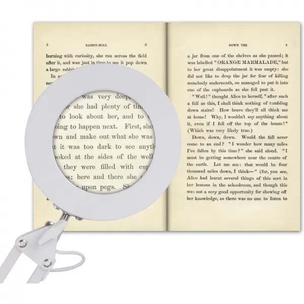 Lampa stolní s lupou, USB napájení, bílá, 2400lm, 3 barvy světla, 5x zvětšení EXTOL LIGHT 43161