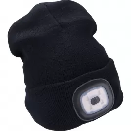 Čepice s čelovkou 4x45lm, USB nabíjení, černá, univerzální velikost EXTOL LIGHT 43199