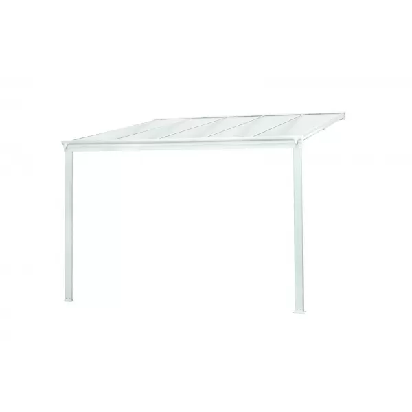 Hliníková pergola LANITPLAST WALL 33 FSX bílá + čirý PC LG4311