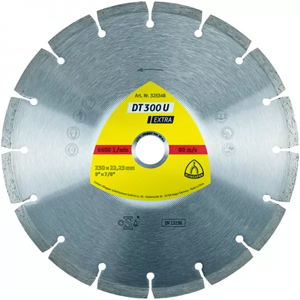 Kotouč diamantový segmentový DT300U KLINGSPOR | 230x7x2x22,2 mm