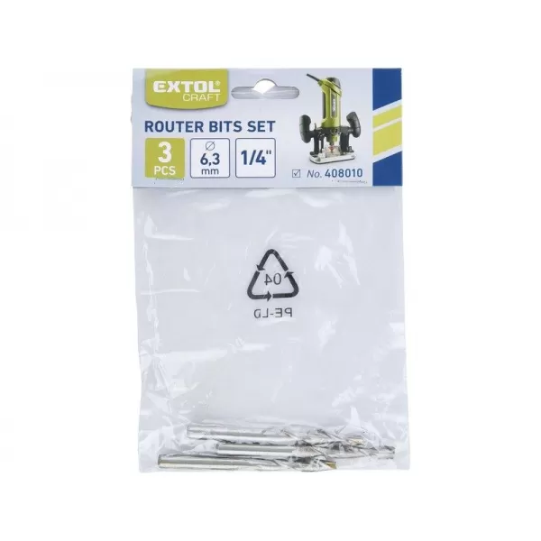 Stopkové frézky 3ks EXTOL CRAFT 44097