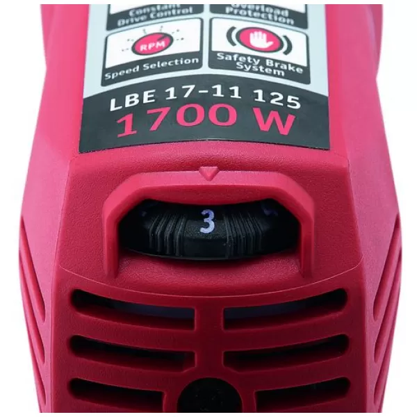 Úhlová bruska s variabilnímí otáčkami a brzdou FLEX LBE 17-11 125