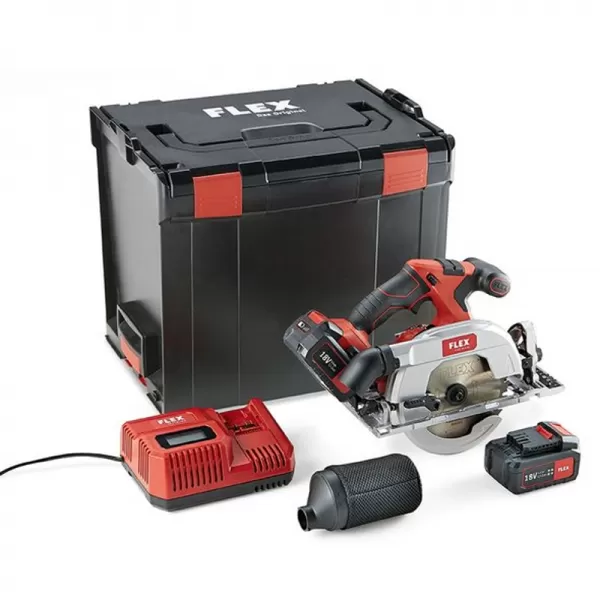 Aku kotoučová pila se stavitelným krytem 18V 2x5,0Ah FLEX CS 62 18.0-EC/5.0 Set