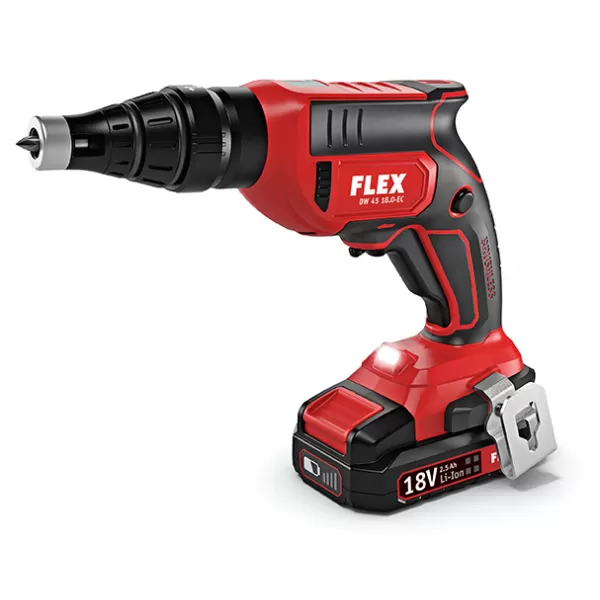 Aku stavební šroubovák 18V 2x2,5Ah FLEX DW 45 18.0-EC/2.5 Set