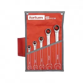 Klíče ráčnové očkoploché sada 5ks 8-19 mm FORTUM 4720102