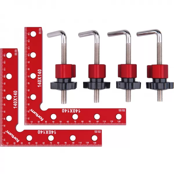 L-svorky rohové/90° sada 2ks, 140x140mm FORTUM 4784120