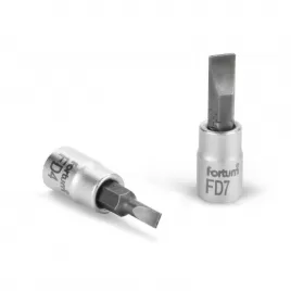 Hlavice zástrčná šroubovák plochý 1/4" 7mm L 37mm FORTUM 4701802